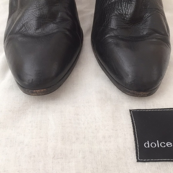 Dolce Vita Black Leather Ankle Booties - Picture 4 of 6
